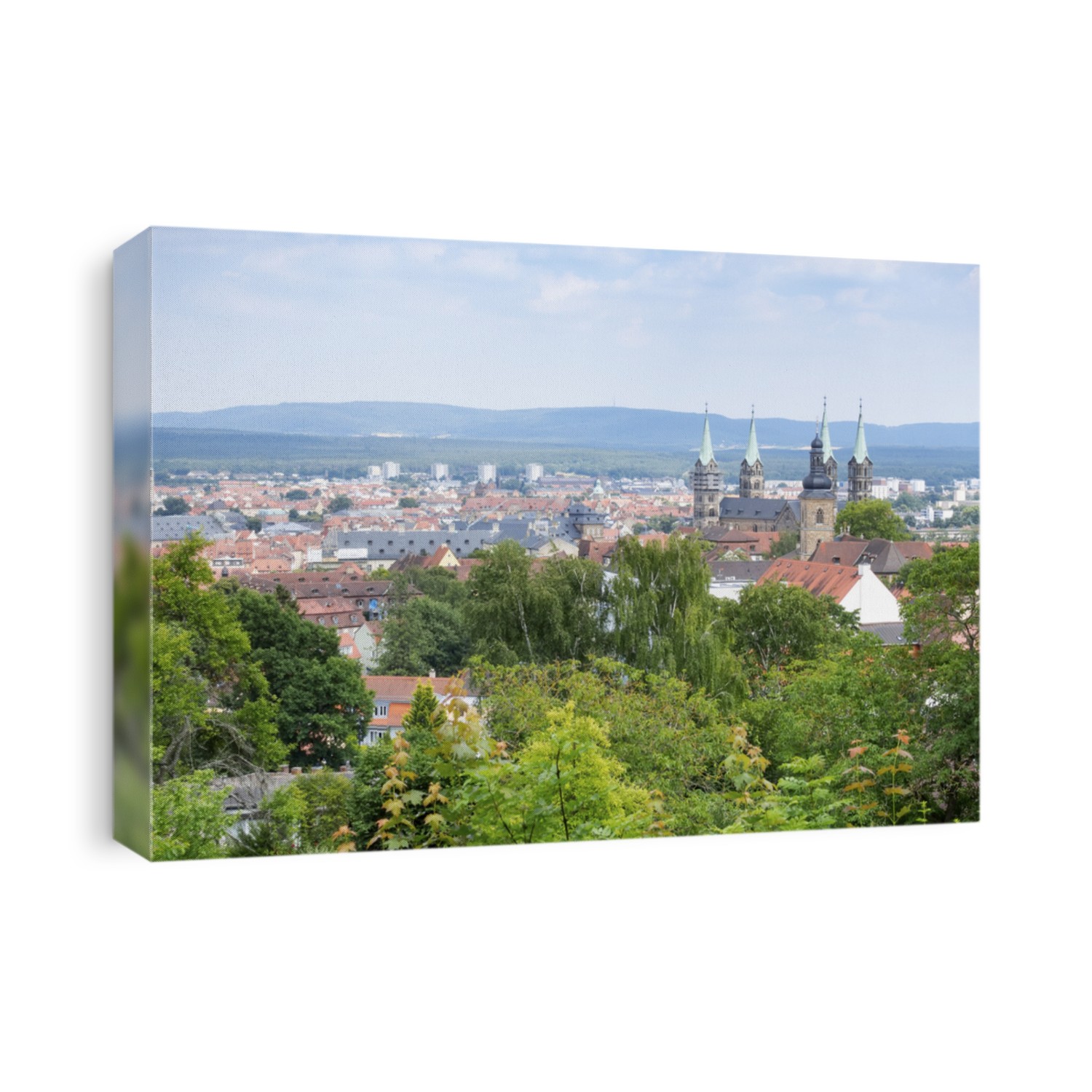 An image of a panoramic view over Bamberg Bavaria Germany