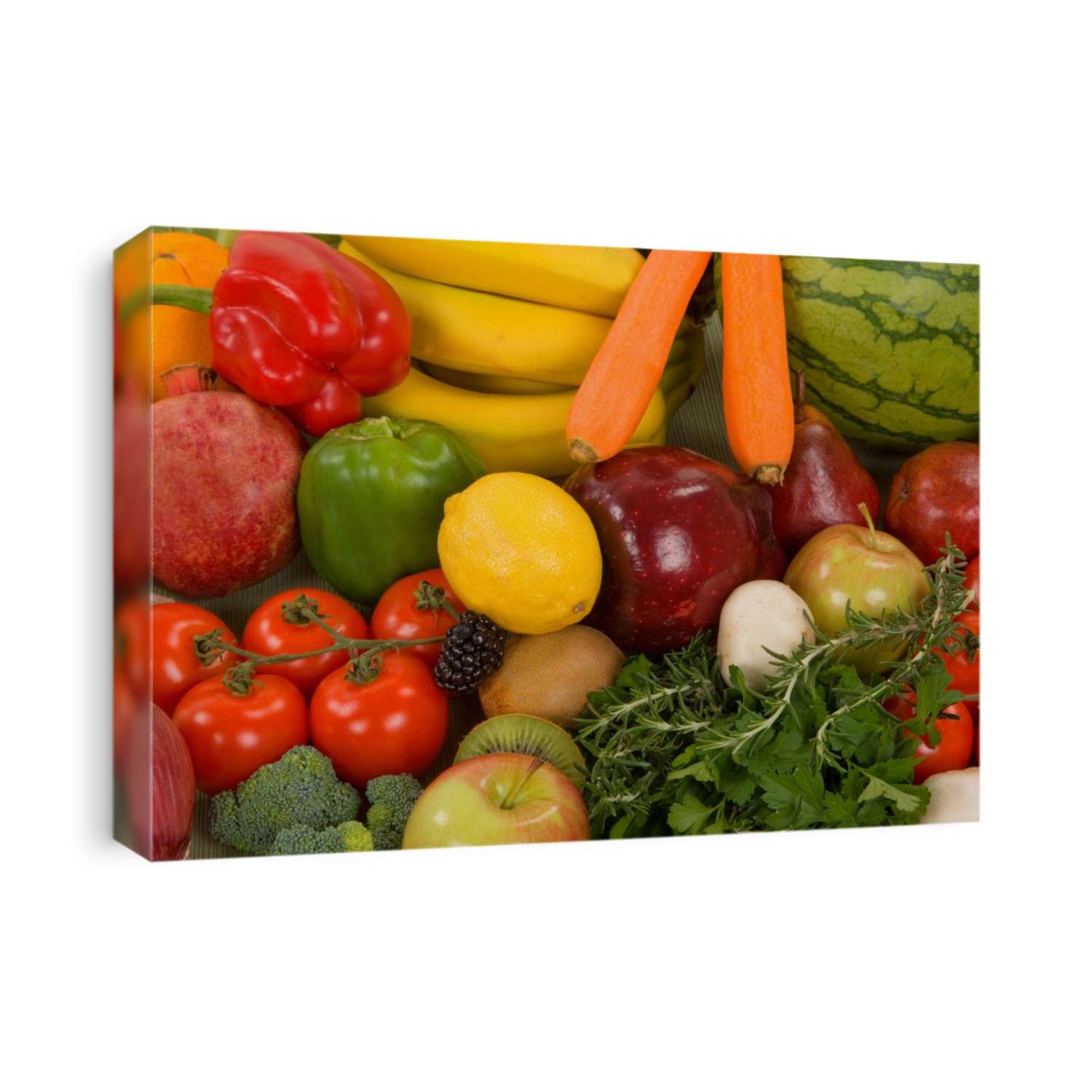 Fresh Organic Fruits And Vegetables Canvas Print | CanvasWorld