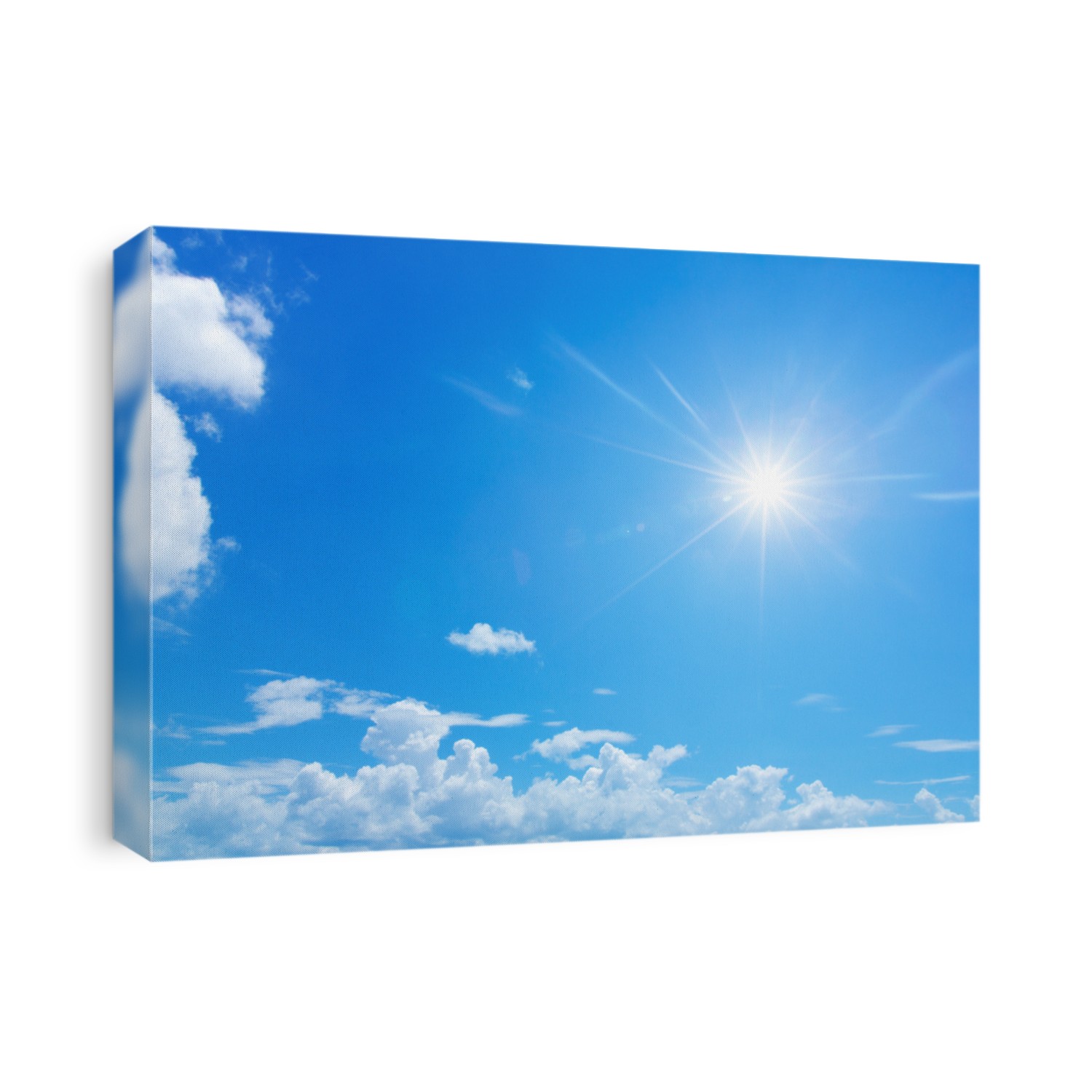 Blue sky background with clouds. clouds and sun