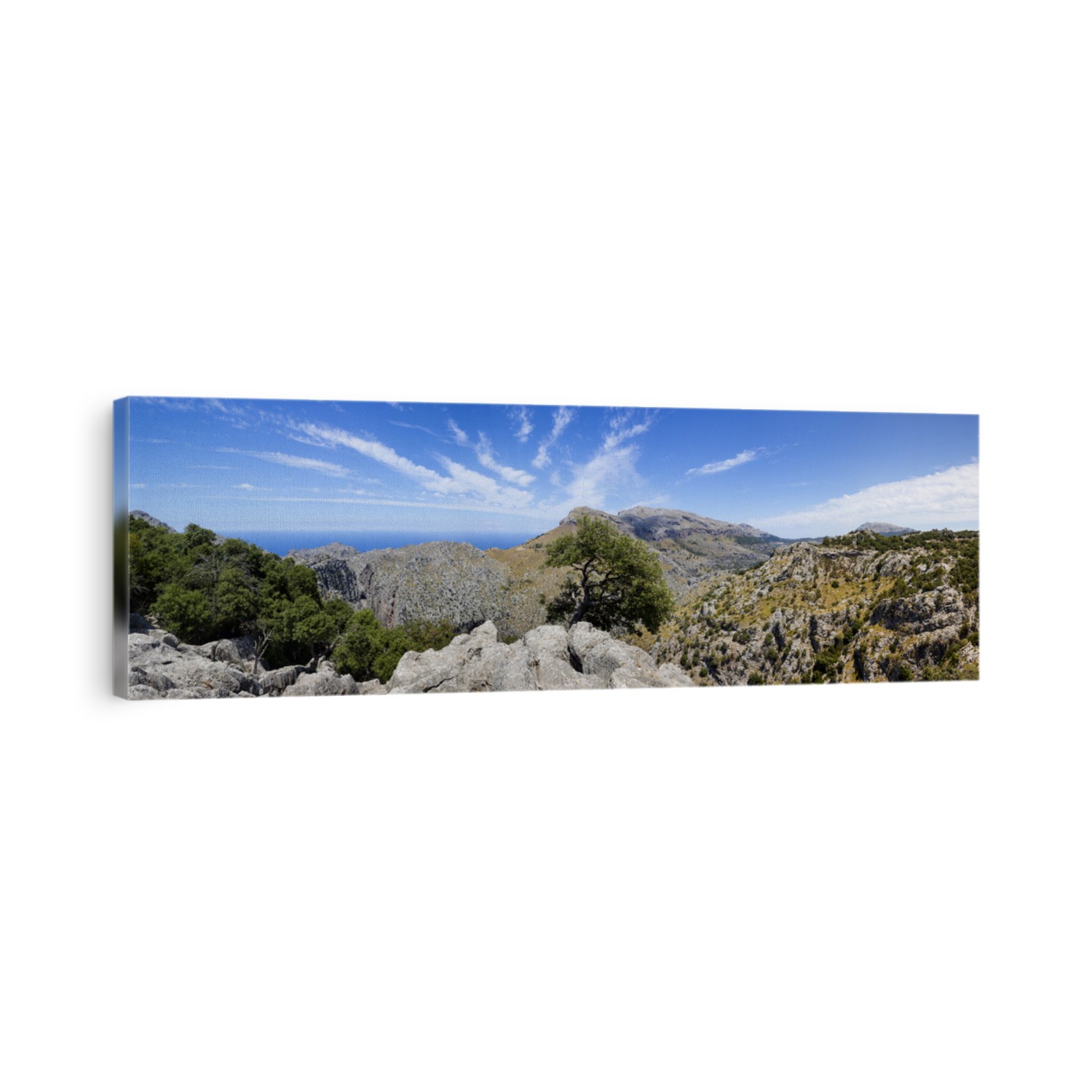 Panoramic image of Sa Calobra coast, Mallorca island, Spain
